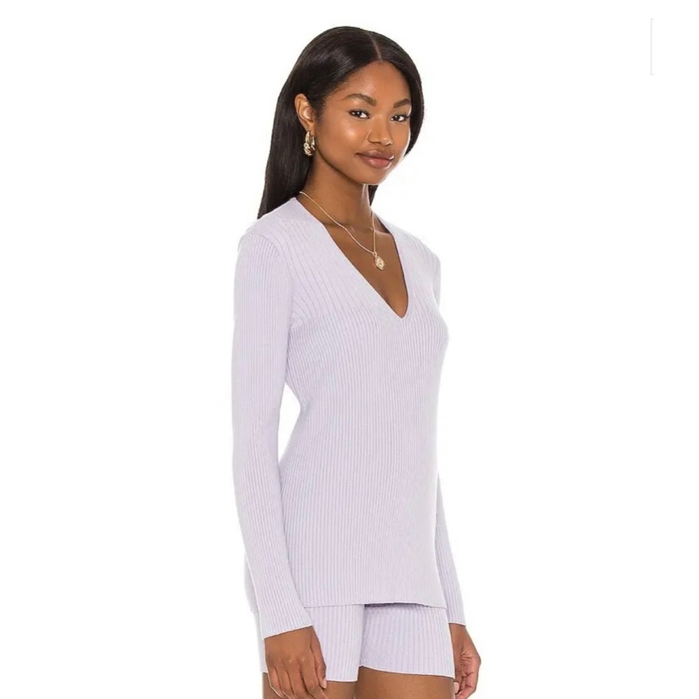 REVOLVE SONG OF STYLE Knit Bike Shorts. Lilac. Size S.